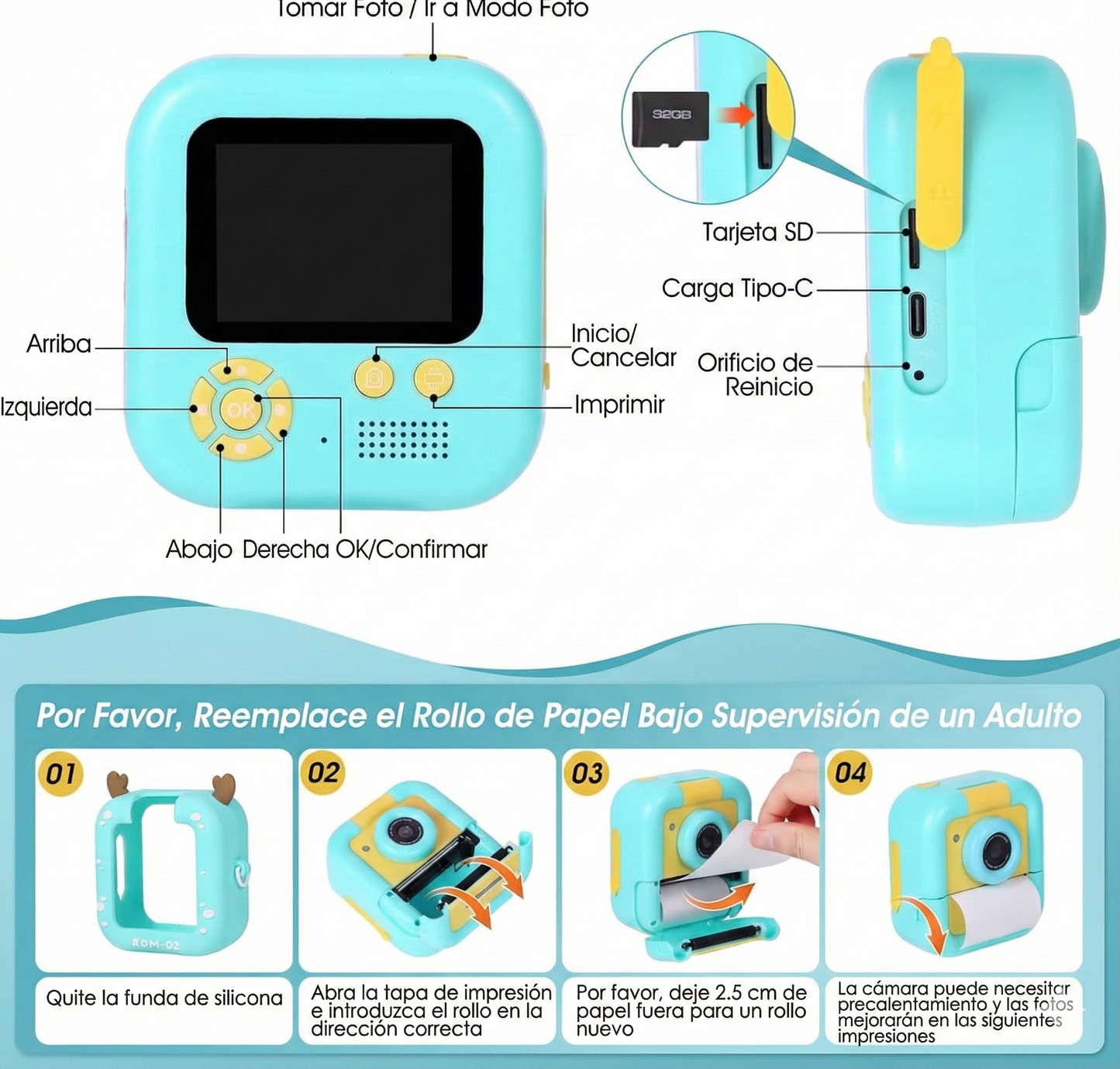 ZyvenKids™ - Cámara Creativa de Impresión Instantánea