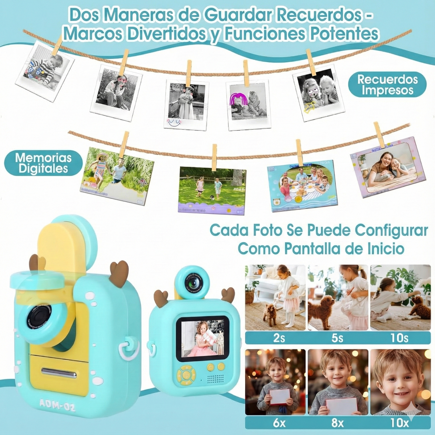 ZyvenKids™ - Cámara Creativa de Impresión Instantánea